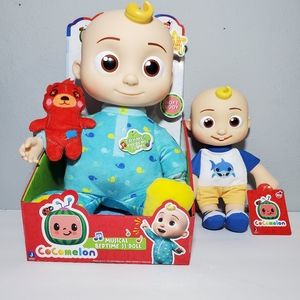 Cocomelon JJ Doll and 8' Plush JJ Doll Bundle